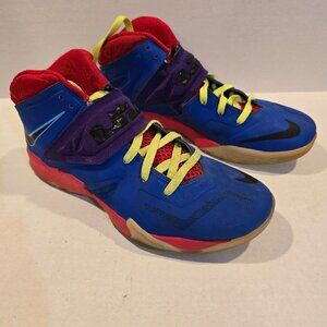 Nike Zoom LeBron James Custom NikeID 2014 Basketball Shoes size 10.5 Photo Blue